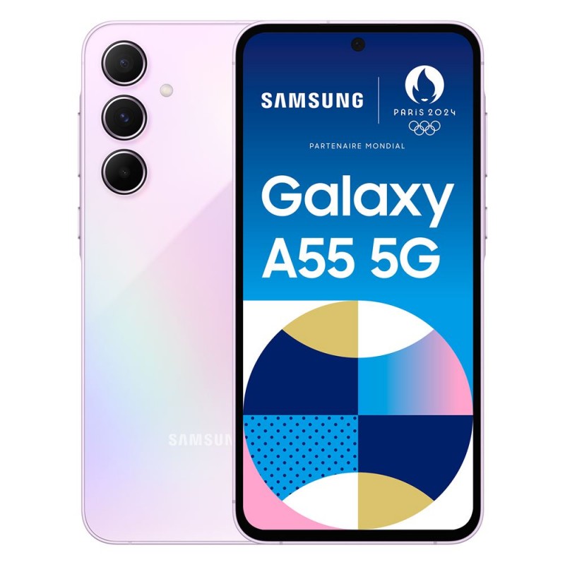 Smartphone Samsung Galaxy A55 5G 256 Go Violet en paiement plusieurs fois sur Wedealee.com