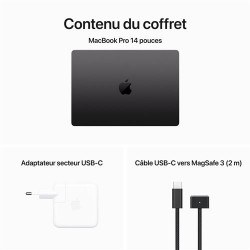 MacBook Pro 14'' M3 Max 36 Go RAM 1 To SSD Noir sidéral paiement en plusieurs fois - clavier AZERTY - Neuf