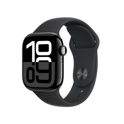 Besoin d’une nouvelle Apple Watch Series 10 GPS 42 mm - Boîtier Aluminium Noir de Jais - Bracelet Sport Noir M/L - payez la e...