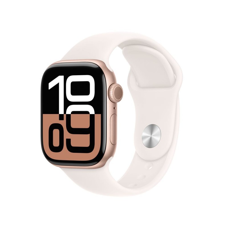 Besoin d’une nouvelle Apple Watch Series 10 GPS 42 mm - Boîtier Aluminium Rose Gold - Bracelet Sport Rose Tendre S/M - payez ...