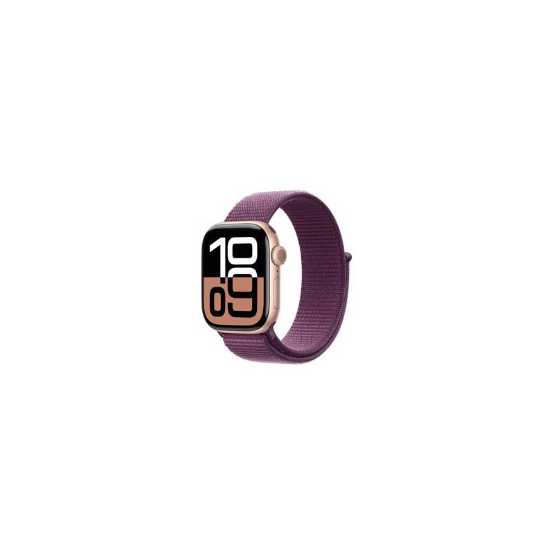 Besoin d’une nouvelle Apple Watch Series 10 GPS 42 mm - Boîtier Aluminium Rose Gold - Boucle Sport Prune - payez la en plusie...