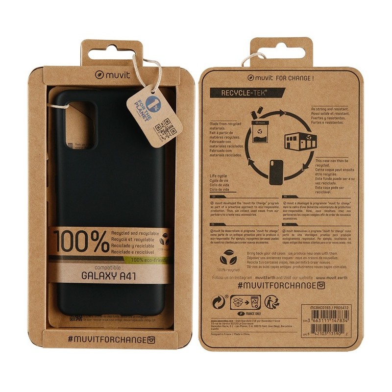 Muvit For Change PACK COQUE RECYCLETEK + VERRE TREMPE IPHONE XS MAX sur